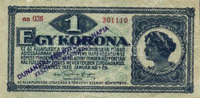 1920. 1K "Dunántúli Éremgyűjtők Napja... 1974..." propaganda fny-sal T:II-/III+