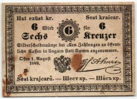 1849. 6 ezüst kr "Almássy" T:II+ foltos