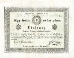 1849. 1Ft/ezüst pénz "Almássy" T: szépen restaurált