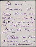 Feszty Masa (1895-1979) festőművész autográf, személyes hangú levele Gerő Ödön esztétának, borítékkal