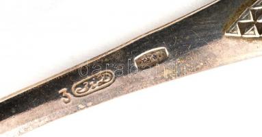 Ezüst(Ag) mokkás kanalak, 6 db, jelzett, h: 11 cm, nettó: 105,6 g