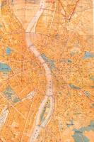 cca 1939-1945 Budapest térképe, 1: 25.000, Bp., Közlekedési Nyomda Kft., a hátoldalon utca névjegyzé...