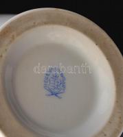 Herendi virágmintás váza, kézzel festett, jelzett, hibátlan, m: 22,5 cm