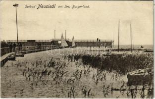 1926 Nezsider, Neusiedl am See; Seebad / Fertő tó, fürdő, vitorlások, evezős csónakok. Viktor Horváth kiadása / lake, spa, bath, sailboats, rowing boats (fa)