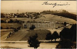 1924 Borostyánkő, Bernstein; látkép, vár, templom / general view, castle, church. F. Birmayer photo (EK)