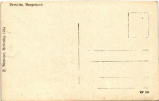 1924 Borostyánkő, Bernstein; látkép, vár, templom / general view, castle, church. F. Birmayer photo ...