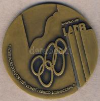 Portugália 1987. "LADB-akkreditált anti-dopping laboratórium" nagyalakú Br emlékplakett T:2