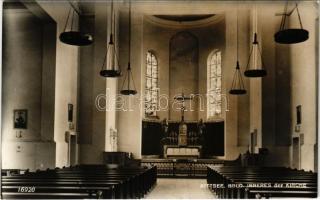 1965 Köpcsény, Kopcany, Kittsee; Inneres der Kirche. Verlag Franz Mörtl / templom, belső / church, interior