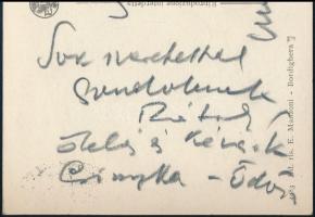 1931.IV.27 Csinszka, azaz Boncza Berta (1894-1934) és férje, Márffy Ödön (1878-1959) által aláírt üd...