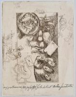 Olvashatatlan jelzésel: Filatelist. Rézkarc, papír, 31×24 cm