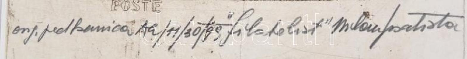 Olvashatatlan jelzésel: Filatelist. Rézkarc, papír, 31×24 cm