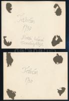 1930 Budapest, Tabán, 2 db fotó, udvarbelső és Poldi Bácsi Vendéglője, 9×12 cm