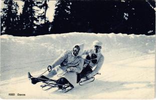 1911 Two-man bobsleigh in Davos, winter sport. Wehrli A.-G. (EK)