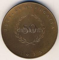 Ausztria 1935. "Bécsi Regatta Egyesület-50 év" dekoratív Br plakett T:2