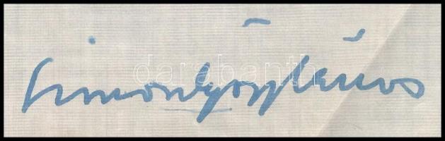 cca 1930 Simon János György (1894 - 1968) festőművész autográf levele Gerő Ödön művészeti írónak  / ...