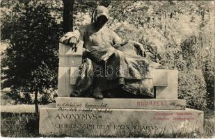1908 Budapest XIV. Városliget, Anonymus szobor (lyuk / hole)