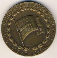 1934. "Neptun Budapesti Evezős Egylet-50 év emlékére" dekoratív Br plakett. Szign.Berán La...