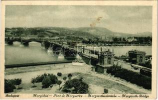 1927 Budapest, Margit híd, villamos (fl)