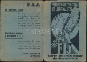 1937 Gerő Ödön (1863-1939) a Pester Lloyd újságírójának, műkritikusának nemzetközi fényképes újságír...