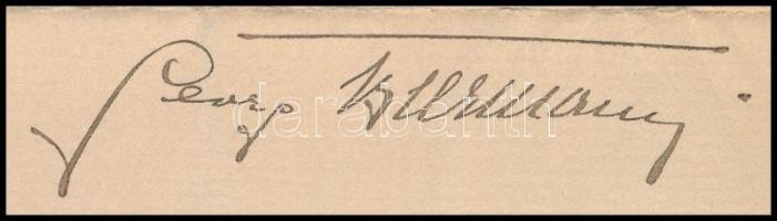 1911 Georg Biermann (1880-1949) német művészettörténész, lap- és könyvkiadó autográf levele Gerő Ödö...