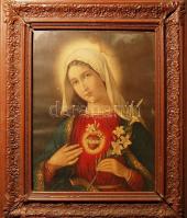 XX. század eleje: Madonna nyomat keretben, 60x70cm