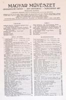 1929 Magyar Művészet 4 száma (V. évf. 1., 3-4.,6.) Szakadozott gerincekkel, 2 szám gerince elvált a ...