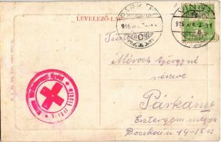 1916 Vinga, római katolikus templom / Roman Catholic church. W.L. Bp. 204. + "Magyar Vöröskeres...