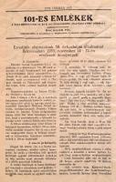 1934 101-es Emlékek. I. évf. 2. sz. 1934. jan. A volt békéscsabai cs. és kir. 101. gyalogezred &quot...