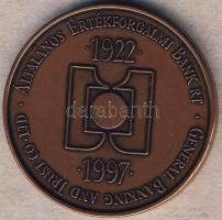 1997. "ÁÉB Bank-75 év" Br emlékérem T:1 Eredeti díszdobozban!