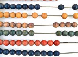 Fa abakusz, kopott, 38×30 cm