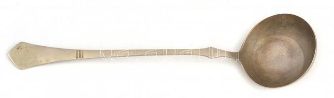 Wellner alpakka merőkanál, jelzett, h: 32 cm