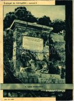 Érdliget (Érd), II. Lajos emlékmű. Érdliget és környéke I. sorozat 6. Kiadja Gróf Károlyi Imre parcellázási irodája - képeslapfüzetből / from postcard booklet (EB)