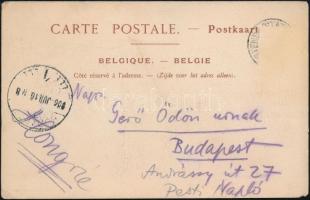 1906 Molnár Ferenc (1878-1952) író, újságíró saját kézzel írt képeslapja Belgiumból, ahogy Molnár fo...