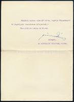 1931 A pécsi Janus Pannonius társaság levele Gerő Ödön (1863-1939) újságíró, műkritikusnak, melyben ...