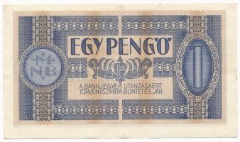 1938. 1P csillagos sorozatszám "H 759 085572" T:I- szamárfül
Hungary 1938. 1 Pengő "...