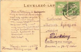 1917 Makó, Piac tér, árusok (ázott / wet damage)