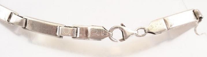 Ezüst(Ag) glídes karkötő, jelzett, kapocs rosszul záródik, h: 21 cm, nettó: 19 g