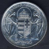 1939. 5P Ag "Horthy balra" T:2 kis ph