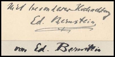 Eduard Bernstein (1850-1932) német szociáldemokrata politikai teoretikus, politikus, a revizionizmus...