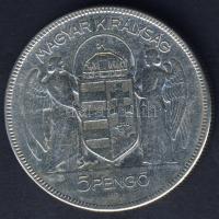 1930. 5P Ag "Horthy jobbra" T:3