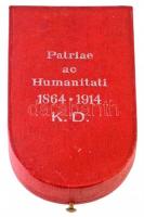 1914. "A Vörös Kereszt II. Osztályú Díszjelvénye hadidíszítménnyel" Ag, zománcozott kitünt...