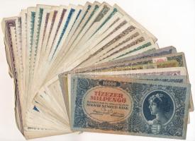 1945-1946. 30db-os vegyes pengő bankjegy tétel T:vegyes