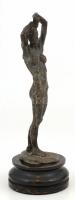 Győrfi I. jelzéssel: Akt, bronz, fa talapzaton, m: 21,5 cm