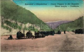1917 Katonáink a Kárpátokban, tábori konyha / Unsere Truppen in den Karpaten, Feldküche / WWI Austro-Hungarian K.u.K. military mobile kitchen in the Carpathian Mountains (EK)
