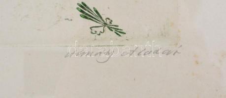 Almásy Aladár (1946-): Rózsatangó. Rézkarc, papír, jelzett, számozott (28/100), enyhén foltos, üvege...