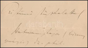 Hatvany Lajos (1880-1961) író, kritikus, irodalomtörténész, Kossuth-díjas, az MTA tagja; "az ut...