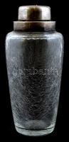 WMF Koktél Shaker, kraklé üveggel, fém fedélrésszel, címkével jelzett, m: 20 cm