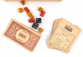 Régi Capitaly társasjáték, leírással, bábukkal