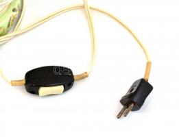 Herendi Viktória mintás porcelán lámpa, búrával, kézzel festett, jelzett, hibátlan, m: 36 cm + búra