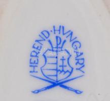 Herendi Viktória mintás porcelán lámpa, búrával, kézzel festett, jelzett, hibátlan, m: 36 cm + búra